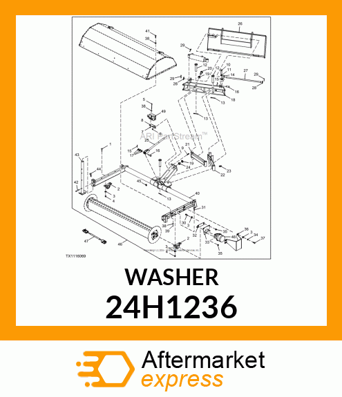 WASHER, METALLIC, ROUND HOLE 24H1236