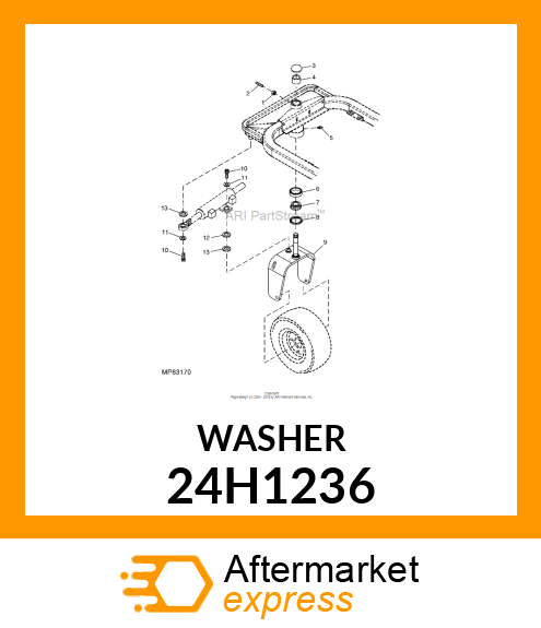 WASHER, METALLIC, ROUND HOLE 24H1236