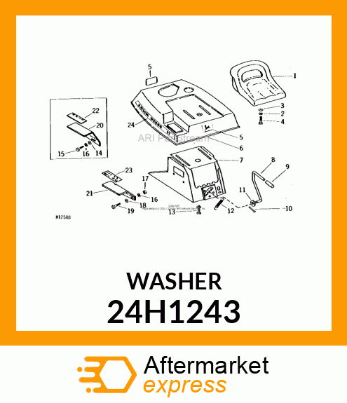 WASHER, METALLIC, ROUND HOLE 24H1243