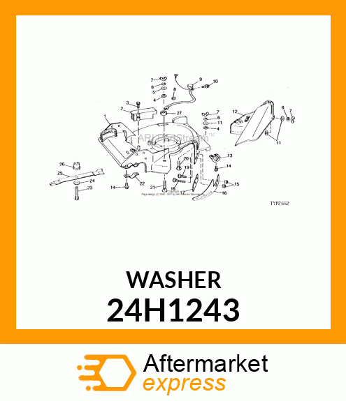 WASHER, METALLIC, ROUND HOLE 24H1243