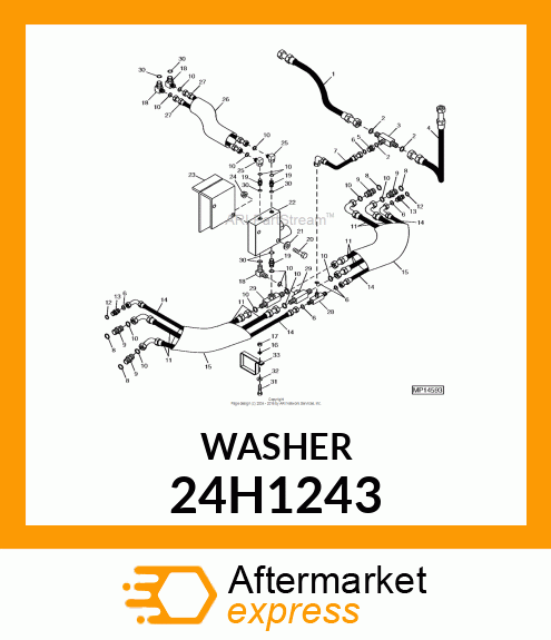 WASHER, METALLIC, ROUND HOLE 24H1243