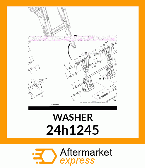 WASHER, METALLIC, ROUND HOLE 24h1245