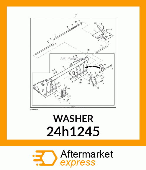 WASHER, METALLIC, ROUND HOLE 24h1245