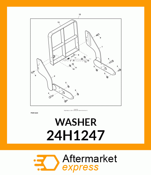 WASHER, METALLIC, ROUND HOLE 24H1247