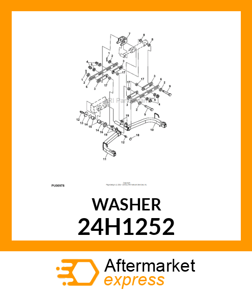 WASHER, METALLIC, ROUND HOLE 24H1252