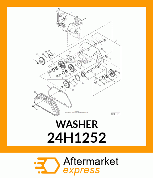 WASHER, METALLIC, ROUND HOLE 24H1252