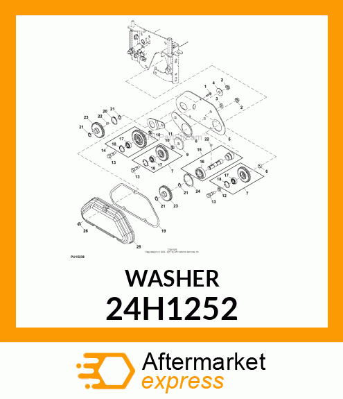 WASHER, METALLIC, ROUND HOLE 24H1252