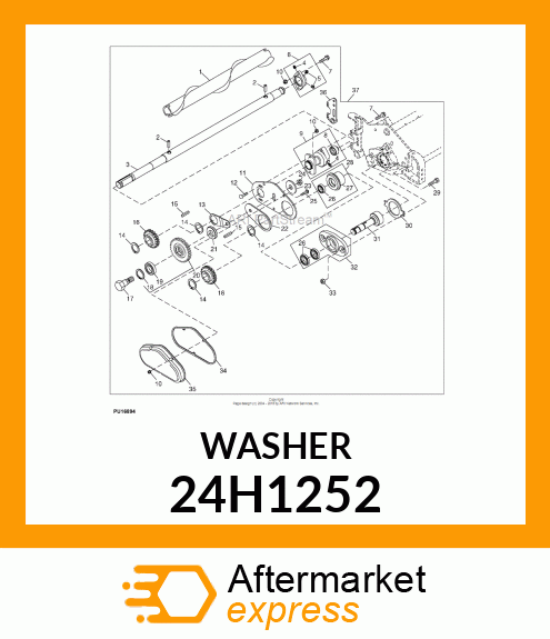 WASHER, METALLIC, ROUND HOLE 24H1252