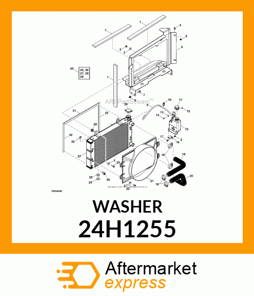 WASHER, METALLIC, ROUND HOLE 24H1255