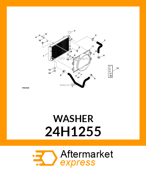 WASHER, METALLIC, ROUND HOLE 24H1255