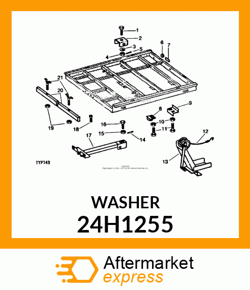 WASHER, METALLIC, ROUND HOLE 24H1255