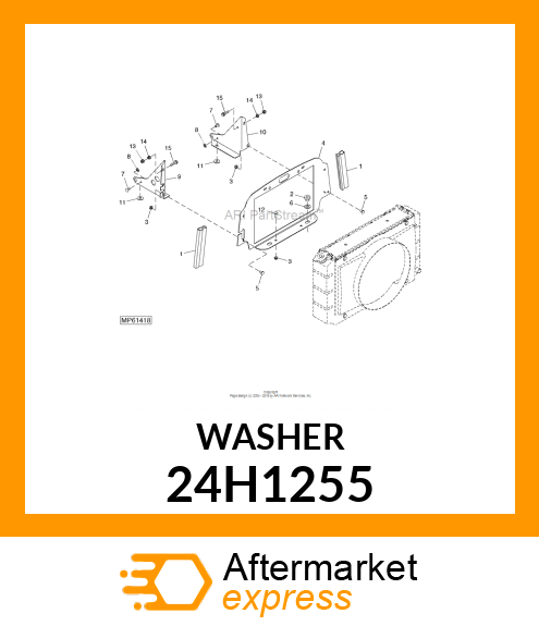 WASHER, METALLIC, ROUND HOLE 24H1255