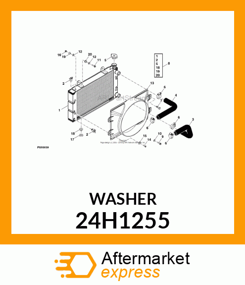 WASHER, METALLIC, ROUND HOLE 24H1255