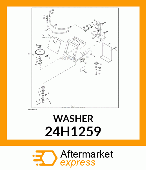 WASHER, METALLIC, ROUND HOLE 24H1259