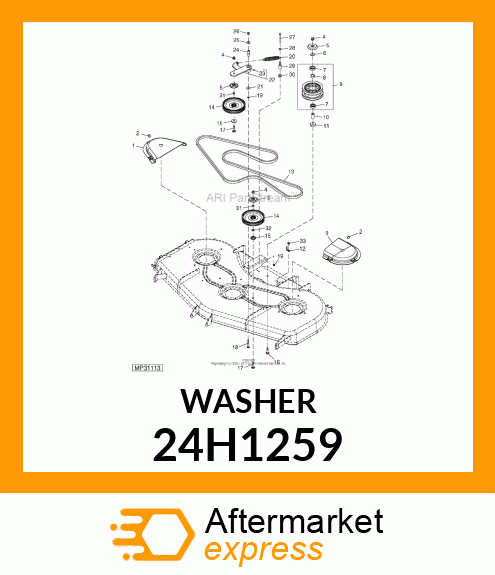 WASHER, METALLIC, ROUND HOLE 24H1259