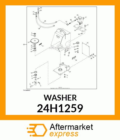 WASHER, METALLIC, ROUND HOLE 24H1259