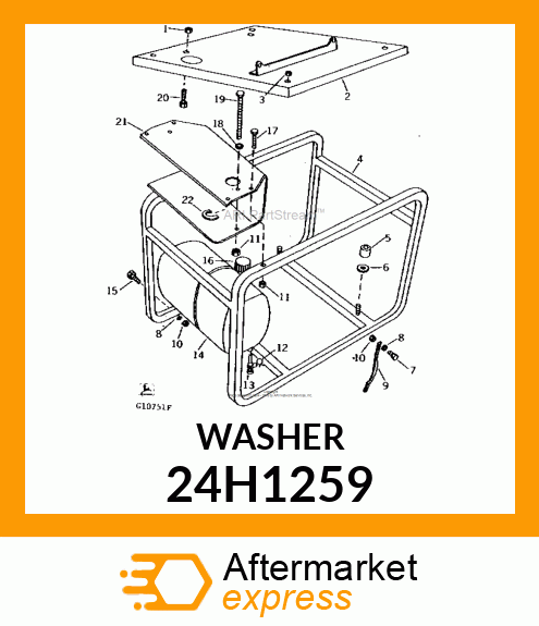 WASHER, METALLIC, ROUND HOLE 24H1259