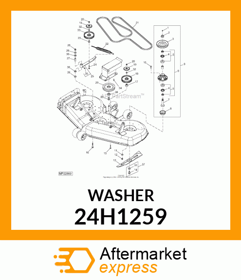 WASHER, METALLIC, ROUND HOLE 24H1259