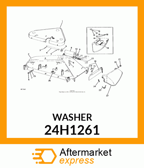 WASHER, METALLIC, ROUND HOLE 24H1261