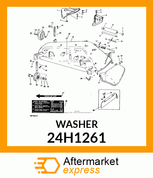 WASHER, METALLIC, ROUND HOLE 24H1261