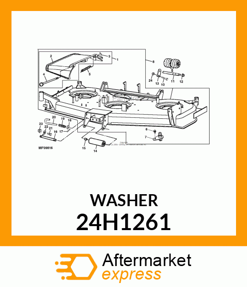 WASHER, METALLIC, ROUND HOLE 24H1261