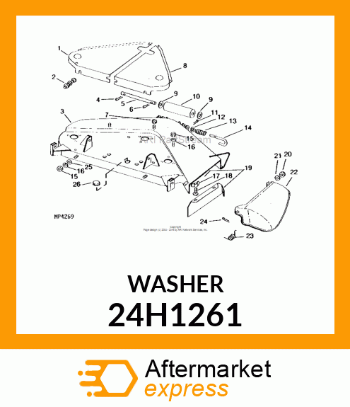 WASHER, METALLIC, ROUND HOLE 24H1261