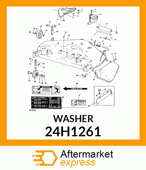 WASHER, METALLIC, ROUND HOLE 24H1261