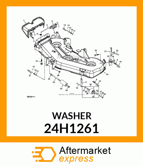 WASHER, METALLIC, ROUND HOLE 24H1261