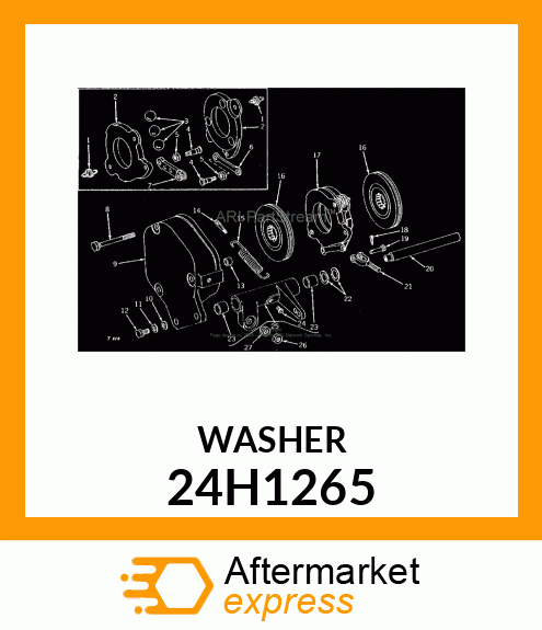 WASHER, METALLIC, ROUND HOLE 24H1265