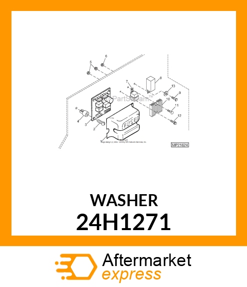 WASHER, METALLIC, ROUND HOLE 24H1271