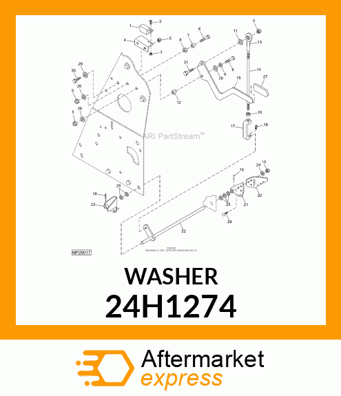 WASHER, METALLIC, ROUND HOLE 24H1274