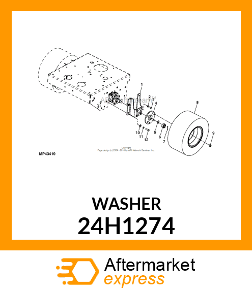 WASHER, METALLIC, ROUND HOLE 24H1274