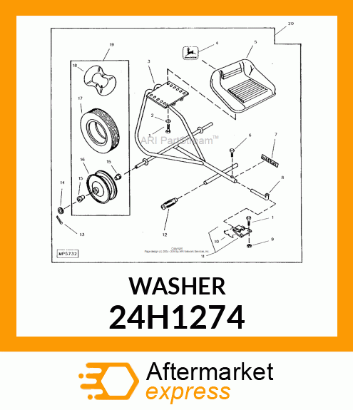 WASHER, METALLIC, ROUND HOLE 24H1274