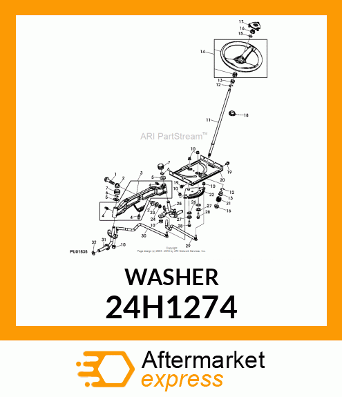 WASHER, METALLIC, ROUND HOLE 24H1274