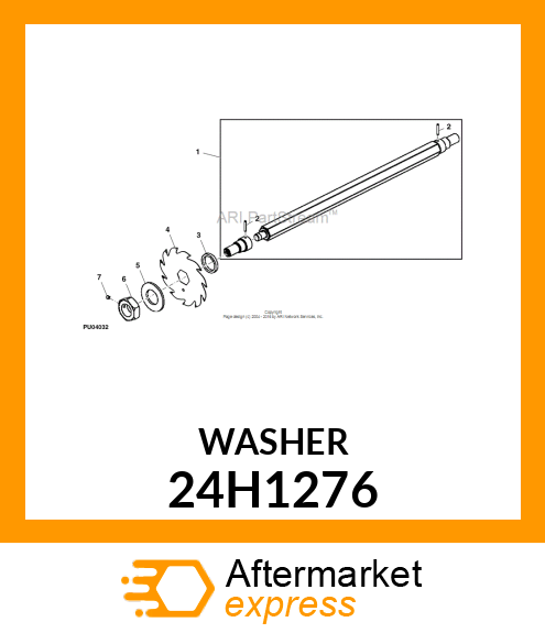 WASHER, METALLIC, ROUND HOLE 24H1276