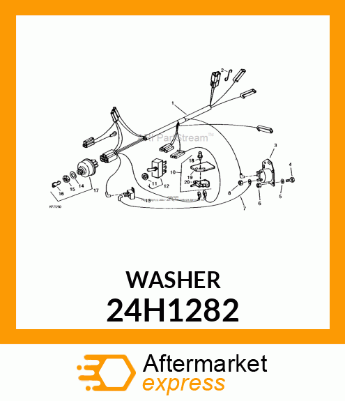 WASHER, METALLIC, ROUND HOLE 24H1282