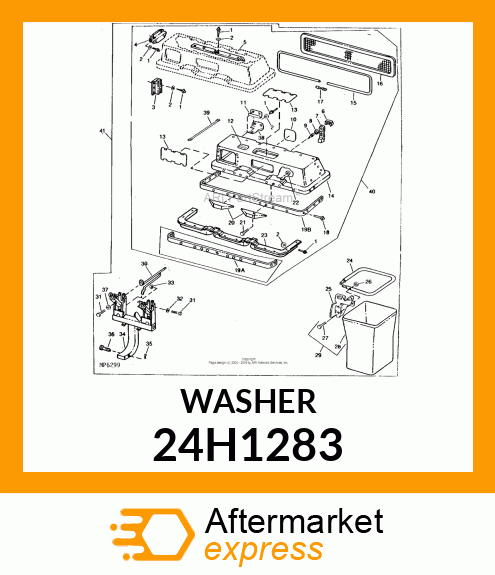 WASHER, METALLIC, ROUND HOLE 24H1283