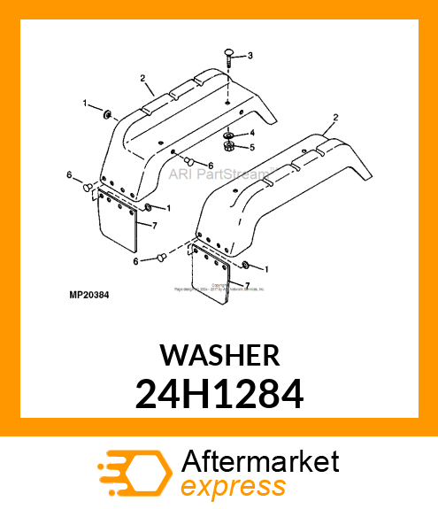 WASHER, METALLIC, ROUND HOLE 24H1284