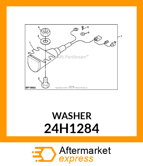 WASHER, METALLIC, ROUND HOLE 24H1284