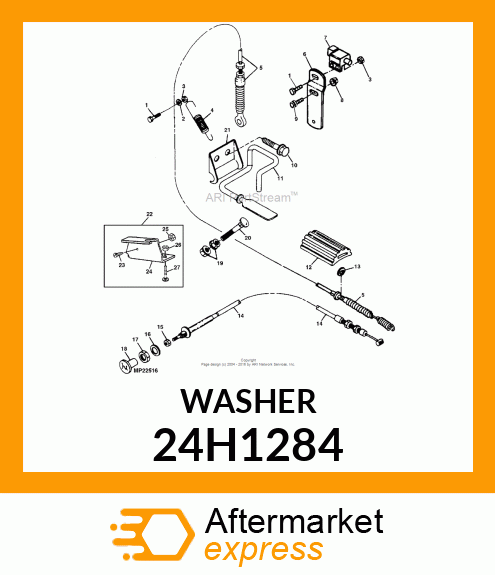 WASHER, METALLIC, ROUND HOLE 24H1284