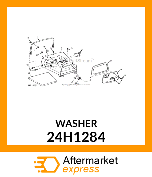 WASHER, METALLIC, ROUND HOLE 24H1284