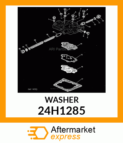 WASHER, METALLIC, ROUND HOLE 24H1285