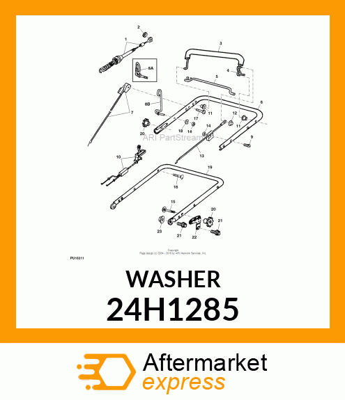 WASHER, METALLIC, ROUND HOLE 24H1285