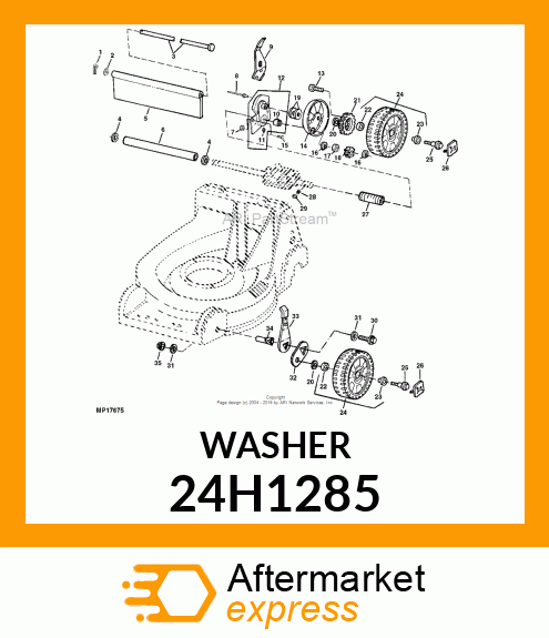 WASHER, METALLIC, ROUND HOLE 24H1285