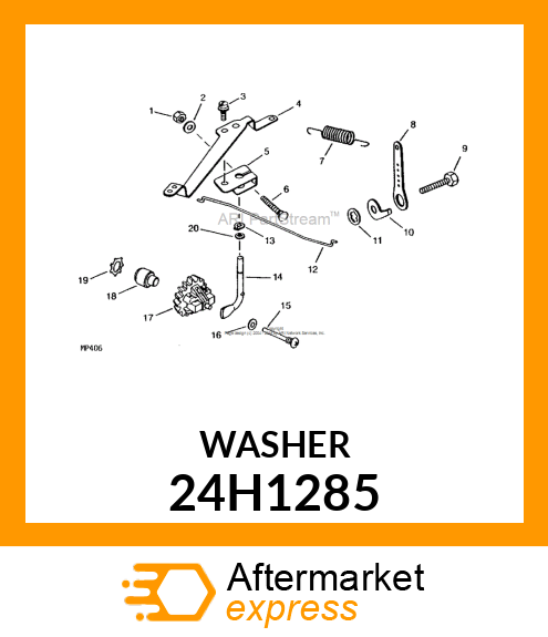 WASHER, METALLIC, ROUND HOLE 24H1285