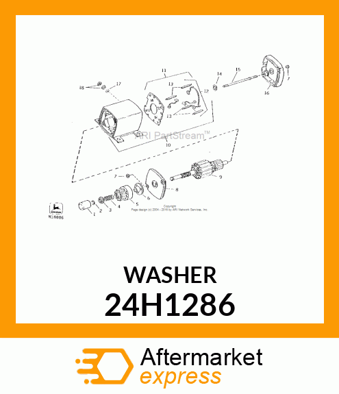 WASHER, METALLIC, ROUND HOLE 24H1286