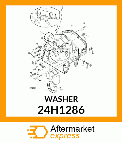 WASHER, METALLIC, ROUND HOLE 24H1286