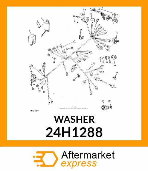 WASHER, METALLIC, ROUND HOLE 24H1288