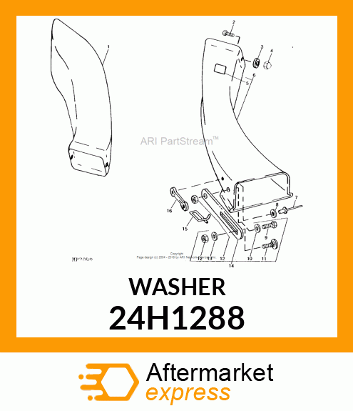 WASHER, METALLIC, ROUND HOLE 24H1288