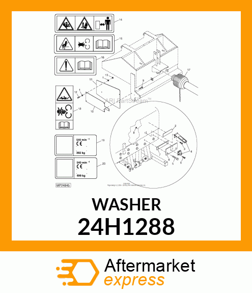 WASHER, METALLIC, ROUND HOLE 24H1288